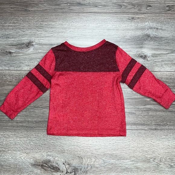 Old Navy Football Astronaut Long Sleeve Shirt 12-18 Months Heather Red - Picture 3 of 8